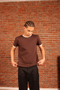 Brown Ringer Shirt